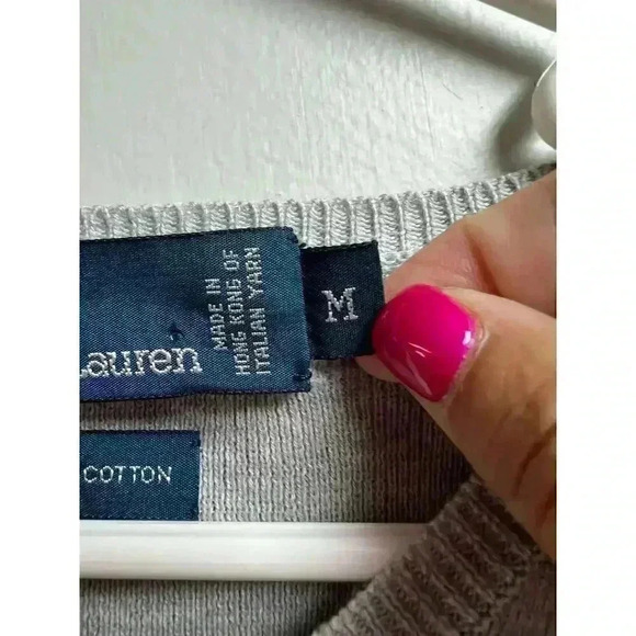 Polo by Ralph Lauren Pullover Men's Medium V-Neck Sweater Vest Gray - Picture 3 of 6